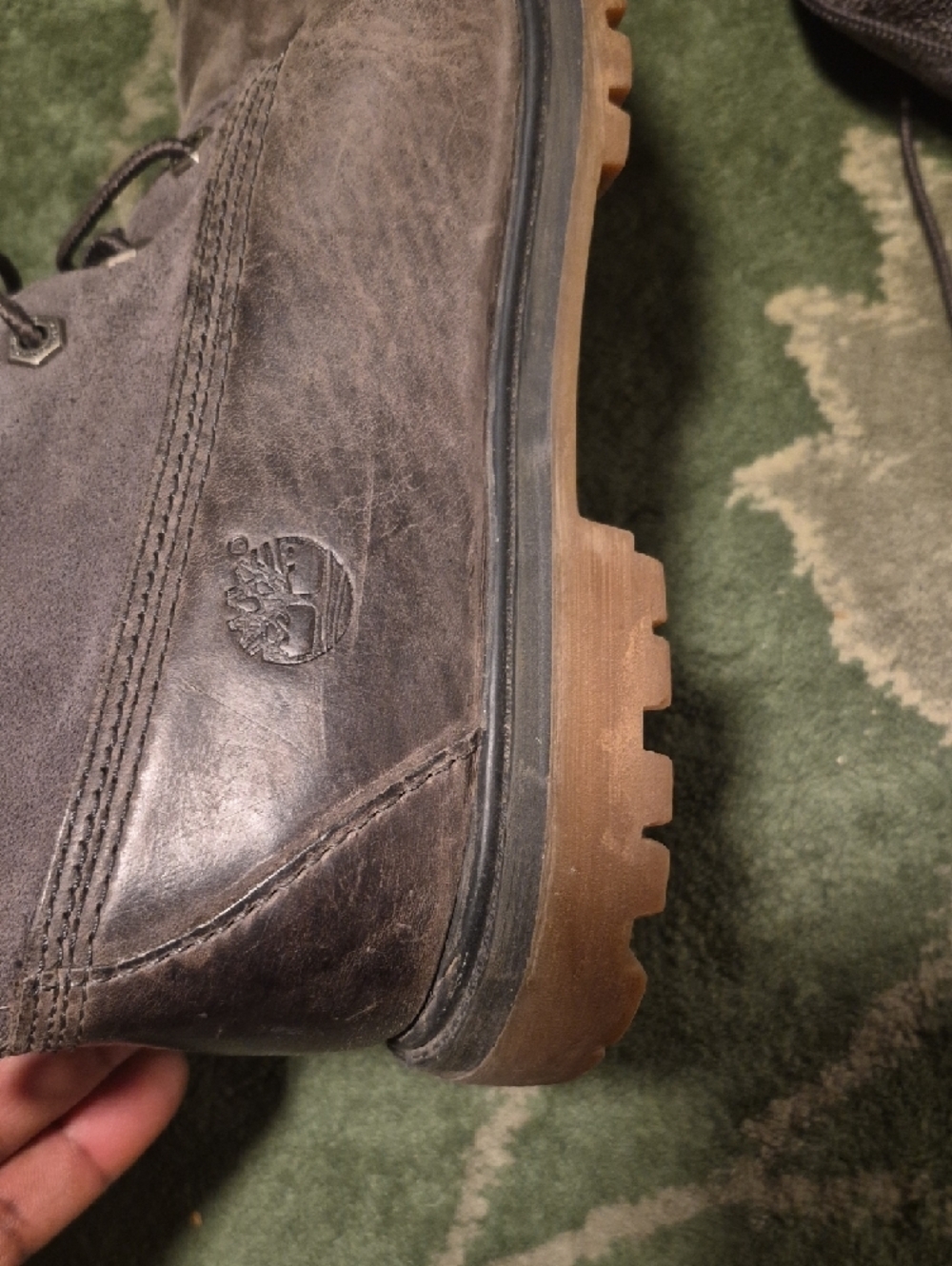 Timberland Dark Brown Suede Lace-Up Combat Boots — image 5 of 8